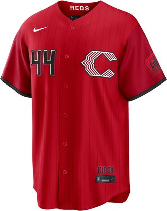 Nike Elly De La Cruz Cincinnati Reds City Connect Nike Mens MLB Stadium Jersey in Red | RE260JCKRE9-HNL