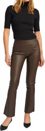 SPRWMN Jackie Leather Ankle Flare Leggings In Americano
