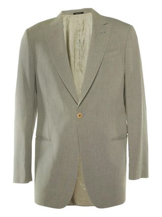 Armani notched lapels buttoned blazer - Grey