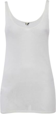 Saint Laurent Geribbelde tanktop - Wit