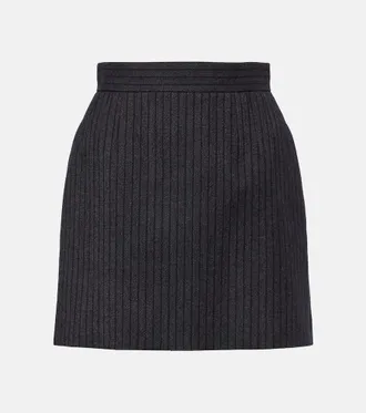 Versace Virgin wool twill miniskirt