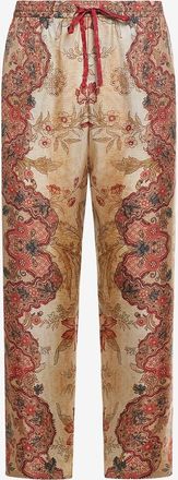 Pierre-Louis Mascia Gerade Hose mit Fantasiemuster Aloe