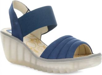 FLY London Womens Yiko Wedge Sandals In Blue