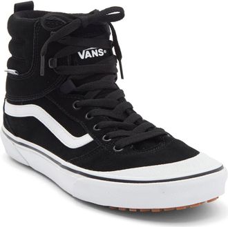 Vans Ashwood High Top Sneaker in Suede Black/white at Nordstrom Rack, Size 11.5