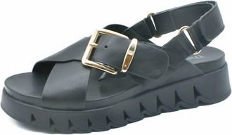 The Flexx Womens Edwina Leather Sandals In Black
