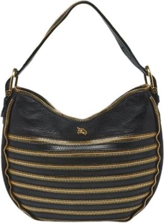 Burberry Pre-owned Leather Schoudertas - Dames - Vintage Schoudertas - Zwart - ONE Size - Leer - Vintage