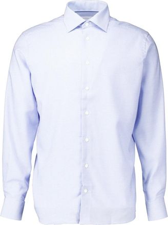 Eton Semi Solid Dobby Overhemd - Heren - Zakelijke Overhemden - Blauw - 5XL - Katoen - Overhemden