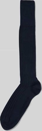 Falke Socken mit Label-Detail Modell MILANO in Marine, Größe 39/40