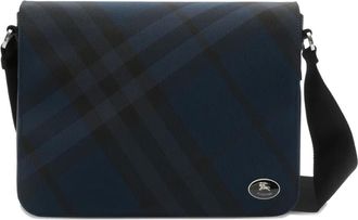 Burberry Borsa messenger Grid - Blu