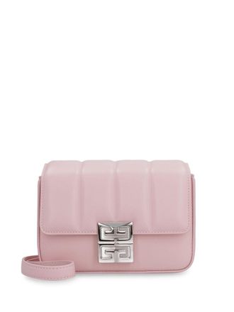 Givenchy Borsa a tracolla con placca logo in pelle - Rosa