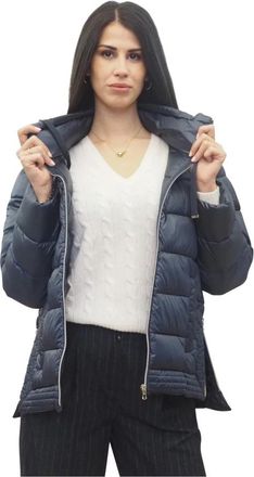 Emme Di Marella Down Jacket - Dames - Gewatteerde jassen - Blauw - M - Leer - Jassen
