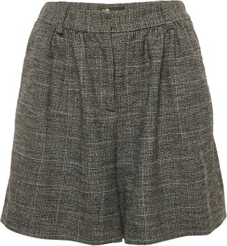 Maje Shorts met pied-de-poule-print - Zwart