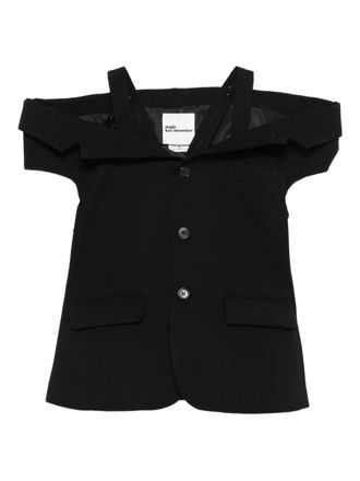 Comme Des Garçons off-the-shoulder fitted jacket - women - Fabric - S - Black