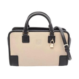Loewe Pre-owned Amazona 23 Leather 2way Handbag - unisex - Loewe Pre-owned - Vintage Handbags - Beige - ONE SIZE - Pre-owned