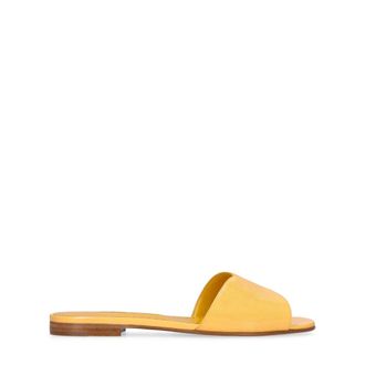 Manolo Blahnik Sliders, female, Yellow, Size: 8 US Open Mule