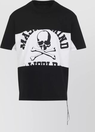 MASTERMIND WORLD drawstring graphic crew neck block t-shirt