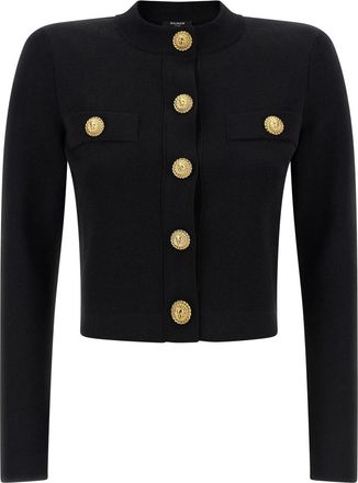 Balmain Black Cropped cardigan