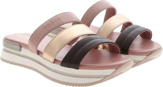 Hogan Triple Leather Trap Sandal