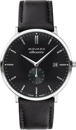 Movado Mens Silhouette Black Dial Watch