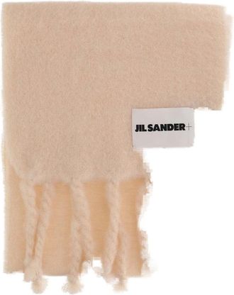 Jil Sander Rectangular Wool Blend Scarf