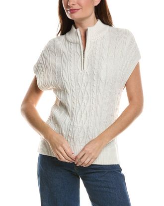 Splendid Half Zip Cable Sweater