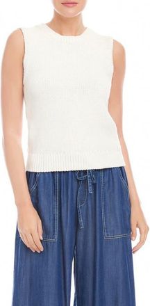 Fifteen Twenty Kimmy Cotton Sweater Tank in Cream at Nordstrom, Size X-Small