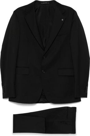 Tagliatore Single Breasted Suit - Heren - Business pakken - Zwart - M - Wol - Kostuums