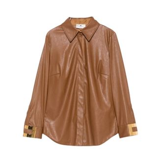Elisabetta Franchi Overhemden, Dames, Bruin, S, Shirts