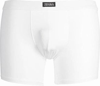 Ermenegildo Zegna Mens Stretch Modal Boxer Brief, White - Size: 32/33/32