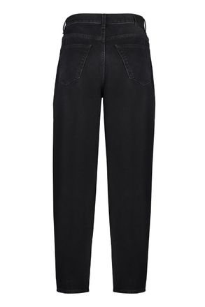 Toteme Wide-Leg Cotton Jeans - Black