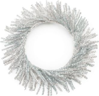 Melrose International Tinsel Pine Wreath 21D - Silver
