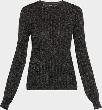 Paige Adela Metallic Ribbed Sweater