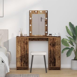 vidaXL Tavolo da Trucco Marrone 102 x 33 x 135 cm Legno multistrato - Vidaxl