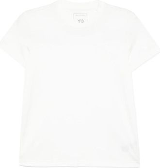 Yohji Yamamoto Witte Katoenen Crew Neck Tee - Dames - T-shirts - Wit - S - Katoen - Tops