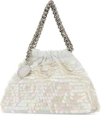Stella McCartney Womens Falabella Mini Bag White Fabric
