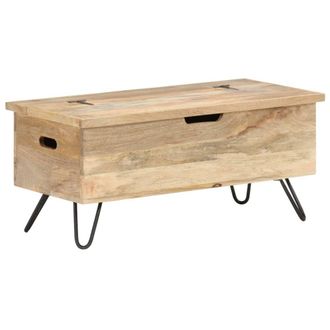 Berkfield Home Chest 90x40x45 cm Solid Mango Wood in Brown | Size: 90 x 40 x 45 cm