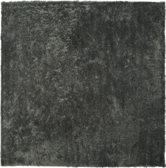 Beliani Beliani - Alfombra Gris Oscuro 200 X 200 Cm Poli&eacute;ster Hecho A Mano Pelo Largo Evren