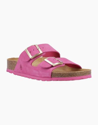 Hush Puppies Womens Hush Puppies Brixley Mule Suede Womens Fuchsia Standard Sandals - Pink - Size: 5