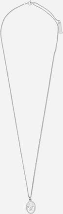 Aries Fly Paved Pendants Chain Necklace Silver