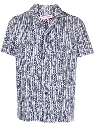 Orlebar Brown Camicia Howell Fern - Blu
