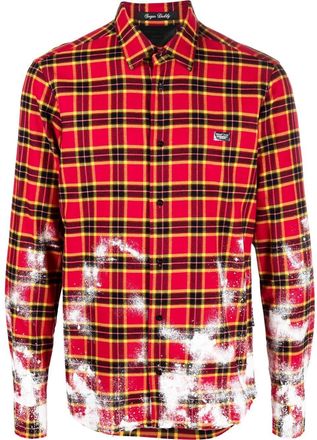 Tシャツ・カットソー PHILIPP PLEIN TARTAN PATTERN SHIRT (AABCMRP1837_PTE003N02) Philipp Plein Tartan Pattern Shirt from $610.00 - on Stylight