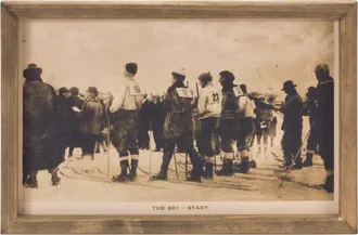 Melrose International Vintage Ski Race Wall Decor 11.75L - Brown, Tan