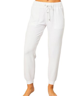 French Kyss Solid Jogger Pants In White