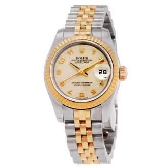 Rolex Pre-owned Pre-owned Rolex Lady Datejust 26 White Dial Stainless Steel and 18K Yellow Gold Jubilee Bracelet Automatic Watch 179173WRJ