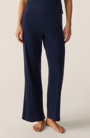 Petite Plume Pointelle Pajama Pants in Navy at Nordstrom, Size X-Small