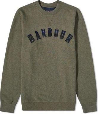 Barbour Heritage Katoenen Sweatshirt - Heren - Sweatshirts - Groen - S - Katoen - Hoodies & sweatvesten