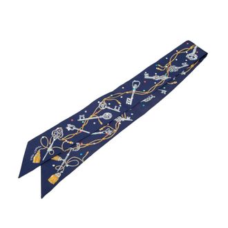 Herm&egrave;s Pre-owned Hermes Les Cles a Pois Silk Twilly Scarf Ladies OKB4SS5GBMMTCBR4