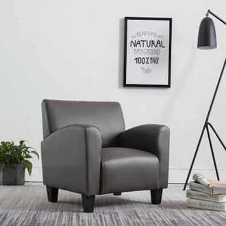 vidaXL Vidaxl - Sill&oacute;n De Cuero Sint&eacute;tico Gris
