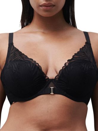 Chantelle Womens Legend Plunge T-Shirt Bra - Black Polyamide - Size 32B