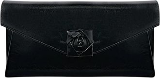 Twentyfourhaitch Pochette in vernice lucida - Dames - Clutches - Zwart - ONE Size - Leer - Tassen